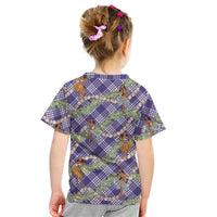Lavender Palaka Hula Girls Seamless Hawaii Aloha Kid T Shirt LT7 - Polynesian Pride
