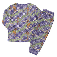 Lavender Palaka Hula Girls Seamless Hawaii Aloha Christmas Pajama Set LT7 - Polynesian Pride