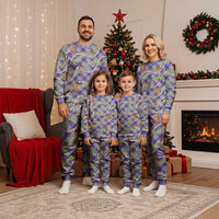 Lavender Palaka Hula Girls Seamless Hawaii Aloha Christmas Pajama Set LT7 - Polynesian Pride