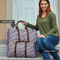 Lavender Palaka Hula Girls Seamless Hawaii Aloha Travel Bag - Polynesian Pride