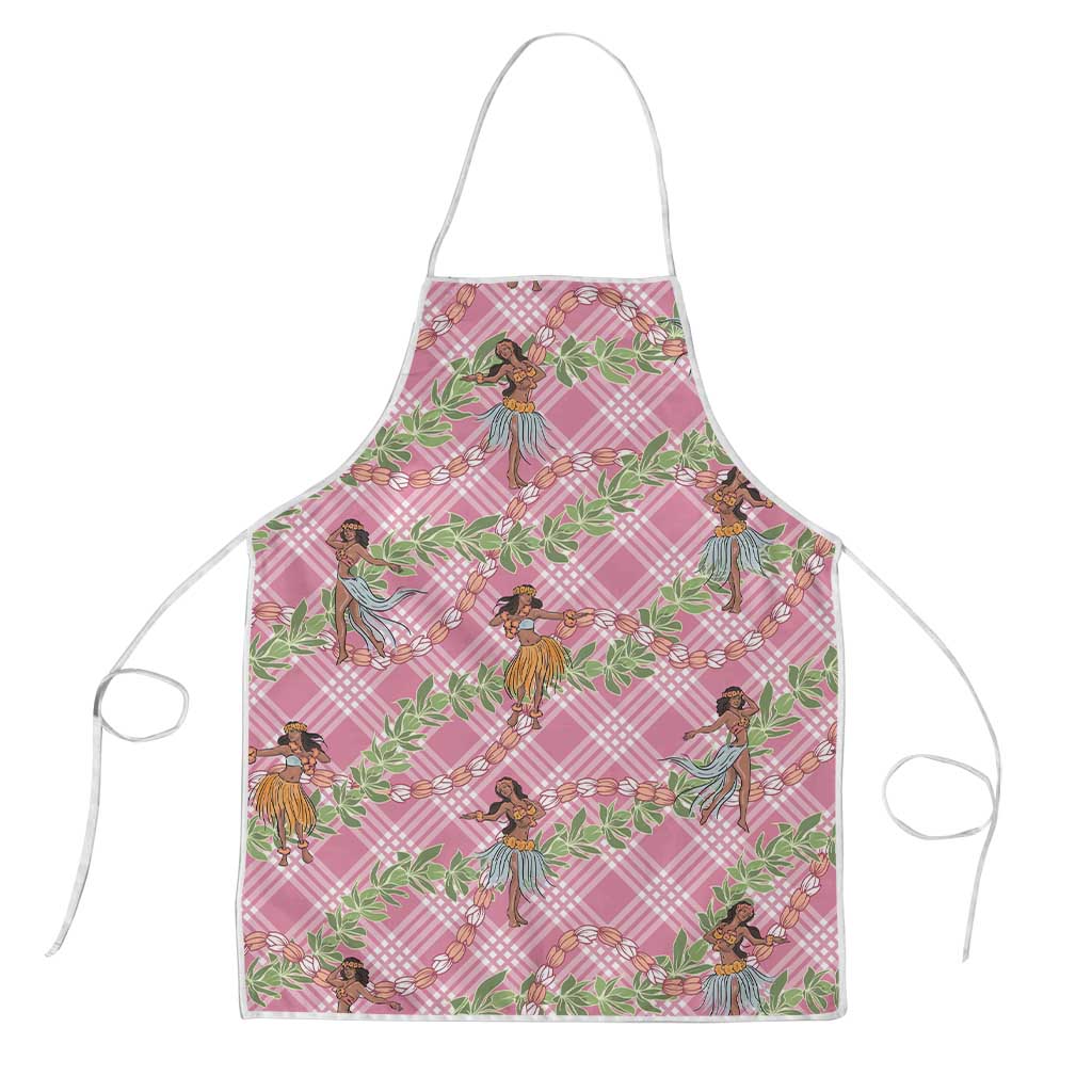 Lokelani Pink Palaka Hula Girls Seamless Hawaii Aloha Apron LT7 Pink - Polynesian Pride