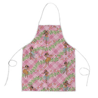 Lokelani Pink Palaka Hula Girls Seamless Hawaii Aloha Apron LT7 Pink - Polynesian Pride