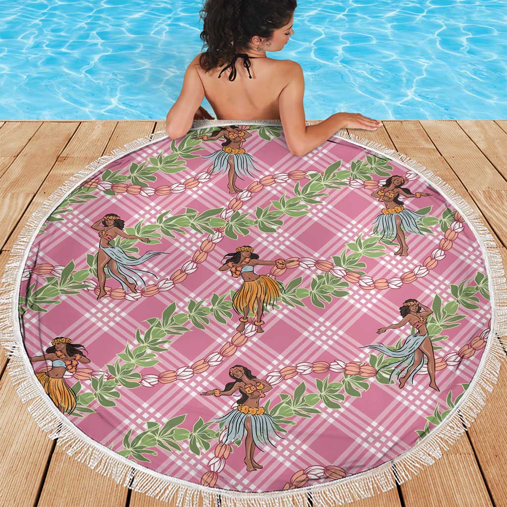 Lokelani Pink Palaka Hula Girls Seamless Hawaii Aloha Beach Blanket LT7 - Polynesian Pride