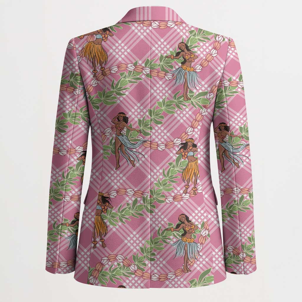 Lokelani Pink Palaka Hula Girls Seamless Hawaii Aloha Blazer - Polynesian Pride