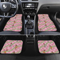 Lokelani Pink Palaka Hula Girls Seamless Hawaii Aloha Car Mats LT7 Set 4pcs Pink - Polynesian Pride