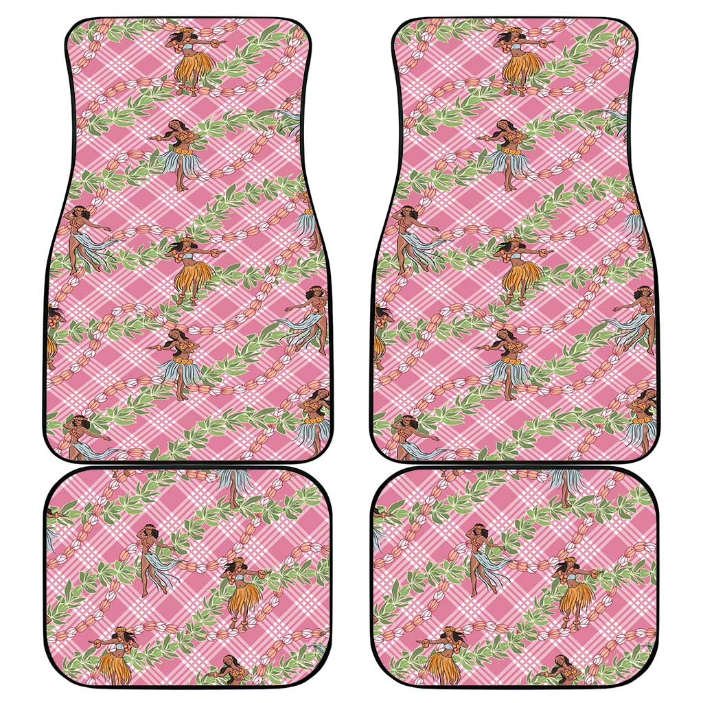 Lokelani Pink Palaka Hula Girls Seamless Hawaii Aloha Car Mats LT7 - Polynesian Pride