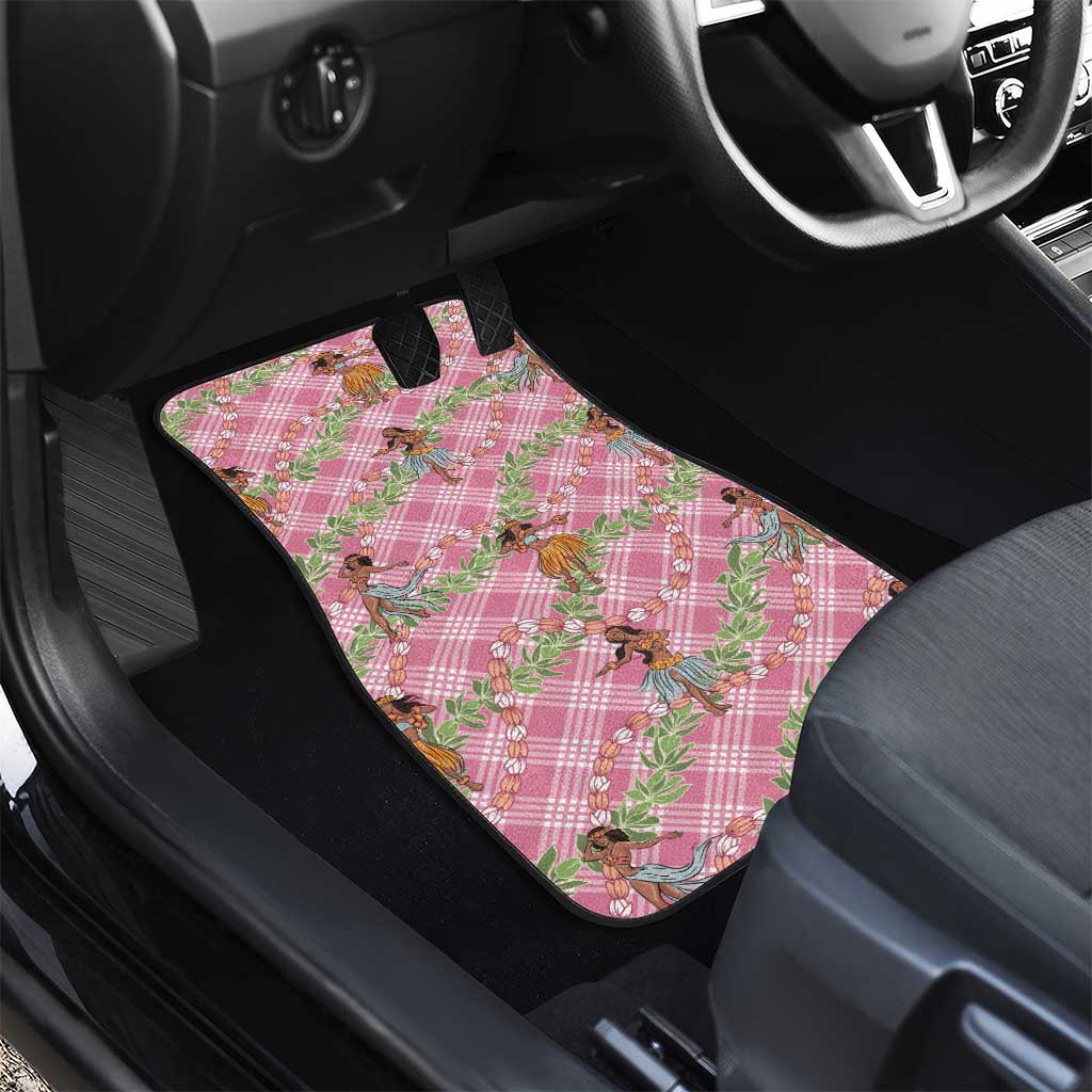 Lokelani Pink Palaka Hula Girls Seamless Hawaii Aloha Car Mats LT7 - Polynesian Pride