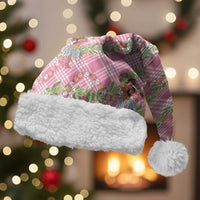 Lokelani Pink Palaka Hula Girls Seamless Hawaii Aloha Christmas Santa Hat LT7 With Fur Pink - Polynesian Pride