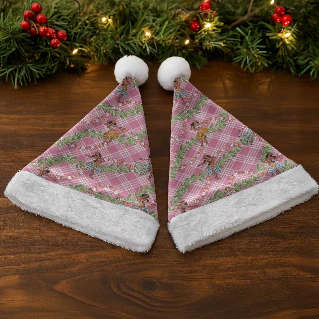 Lokelani Pink Palaka Hula Girls Seamless Hawaii Aloha Christmas Santa Hat LT7 - Polynesian Pride