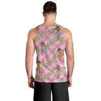 Lokelani Pink Palaka Hula Girls Seamless Hawaii Aloha Men Tank Top LT7 - Polynesian Pride