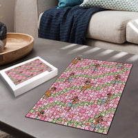 Lokelani Pink Palaka Hula Girls Seamless Hawaii Aloha Puzzle LT7 - Polynesian Pride