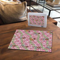 Lokelani Pink Palaka Hula Girls Seamless Hawaii Aloha Puzzle LT7 - Polynesian Pride
