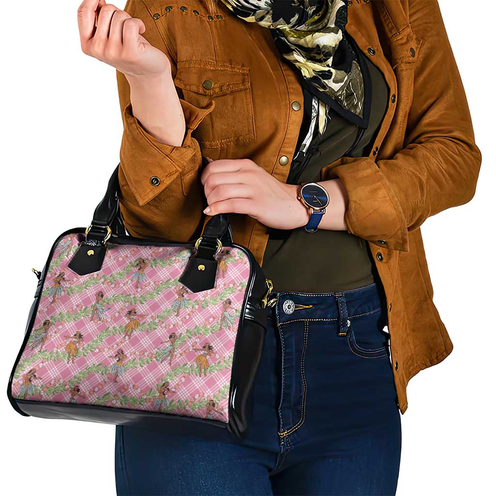 Lokelani Pink Palaka Hula Girls Seamless Hawaii Aloha Shoulder Handbag - Polynesian Pride