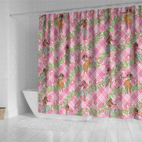 Lokelani Pink Palaka Hula Girls Seamless Hawaii Aloha Shower Curtain LT7 - Polynesian Pride