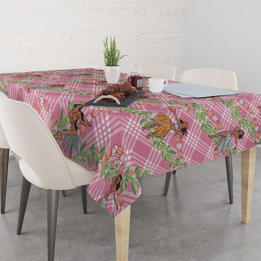 Lokelani Pink Palaka Hula Girls Seamless Hawaii Aloha Tablecloth LT7 - Polynesian Pride