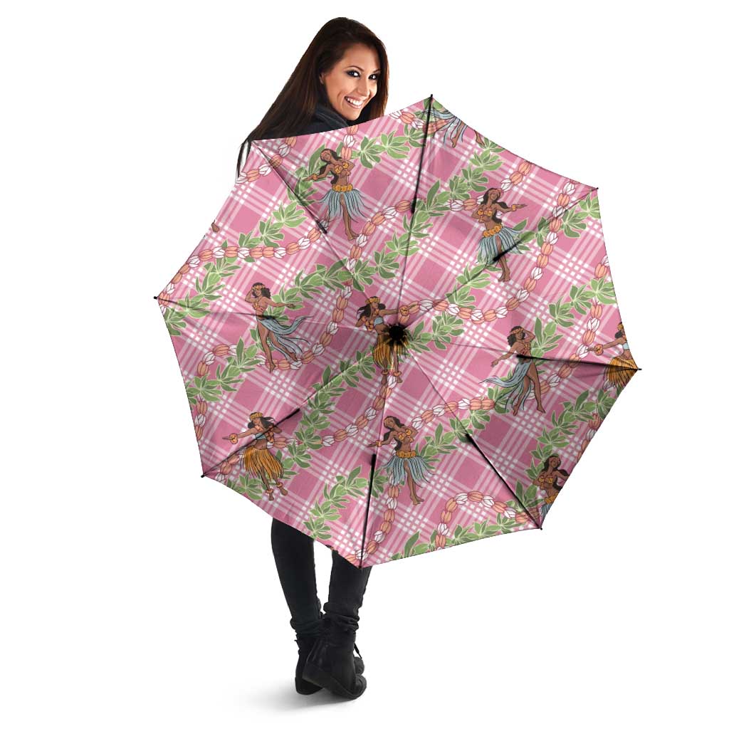 Lokelani Pink Palaka Hula Girls Seamless Hawaii Aloha Umbrella LT7 - Polynesian Pride