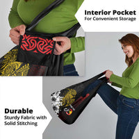 Personalized Papua New Guinea 50th Independence Anniversary Grocery Bag Oro Tapa Mix Plumeria