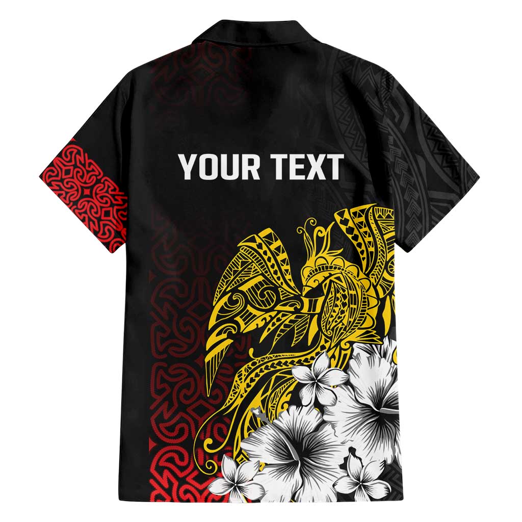 Personalized Papua New Guinea 50th Independence Anniversary Hawaiian Shirt Oro Tapa Mix Plumeria