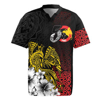 Personalized Papua New Guinea 50th Independence Anniversary Rugby Jersey Oro Tapa Mix Plumeria