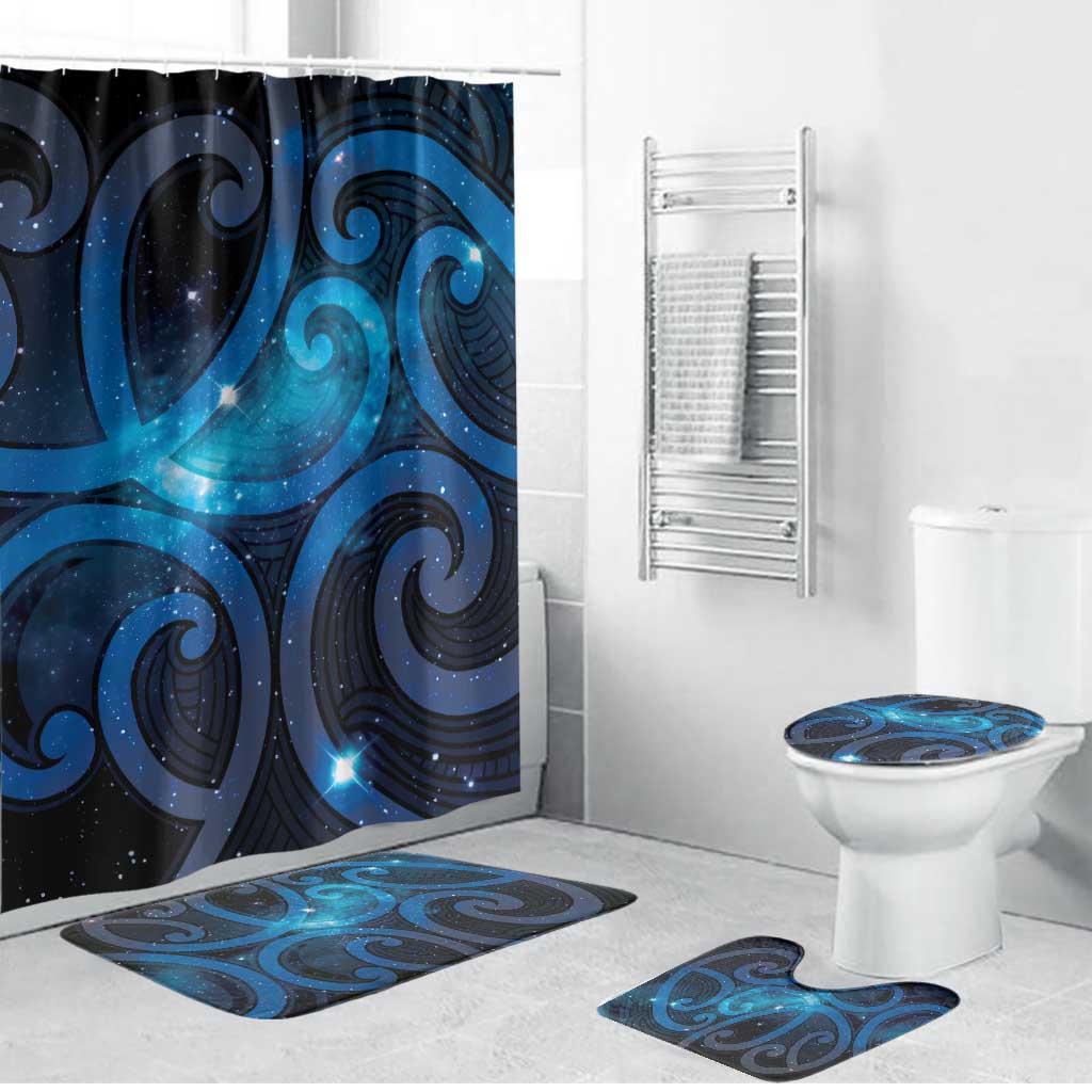 New Zealand Maori Matariki Bathroom Set Galaxy Kowhaiwhai LT7 Bathroom Set (4 pcs) Galaxy - Polynesian Pride