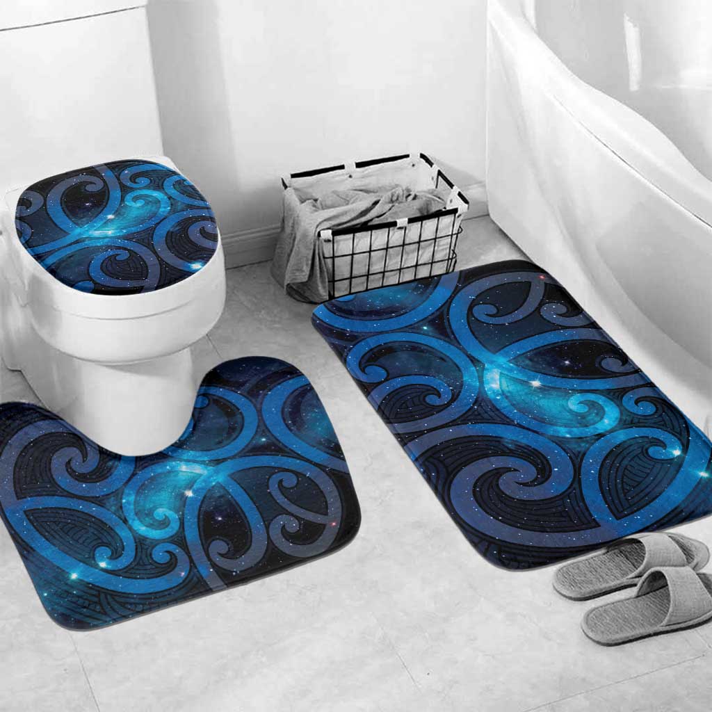 New Zealand Maori Matariki Bathroom Set Galaxy Kowhaiwhai LT7 Mat Set Only (3 pcs) One Size Galaxy - Polynesian Pride