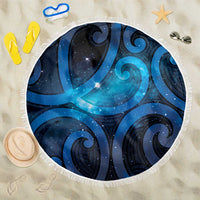 New Zealand Maori Matariki Beach Blanket Galaxy Kowhaiwhai LT7 One Size 150cm Galaxy - Polynesian Pride