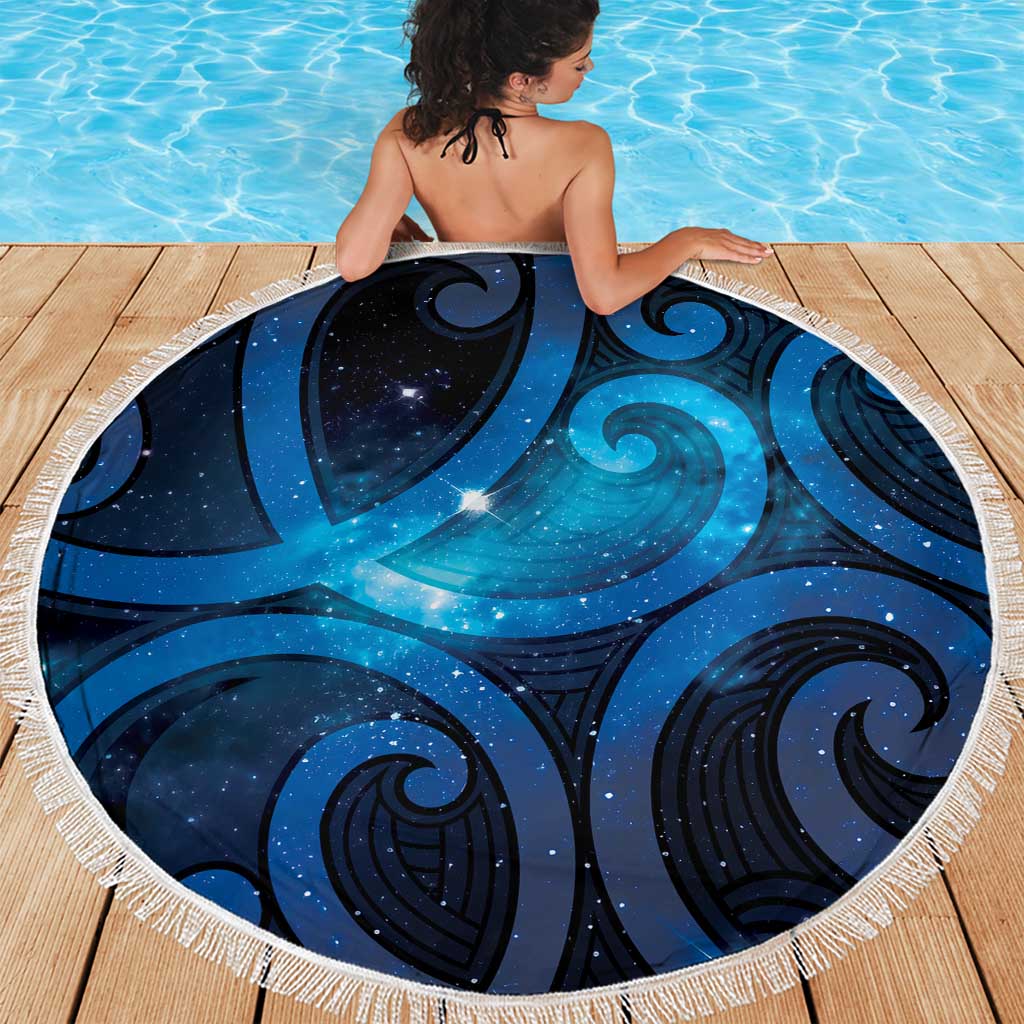 New Zealand Maori Matariki Beach Blanket Galaxy Kowhaiwhai LT7 - Polynesian Pride