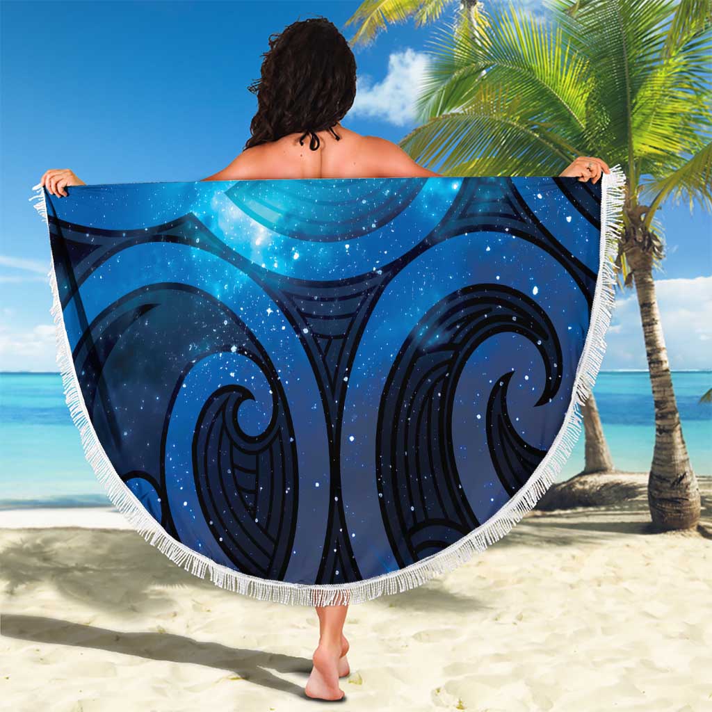 New Zealand Maori Matariki Beach Blanket Galaxy Kowhaiwhai LT7 - Polynesian Pride