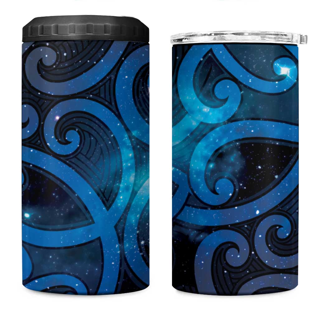 New Zealand Maori Matariki 4 in 1 Can Cooler Tumbler Galaxy Kowhaiwhai