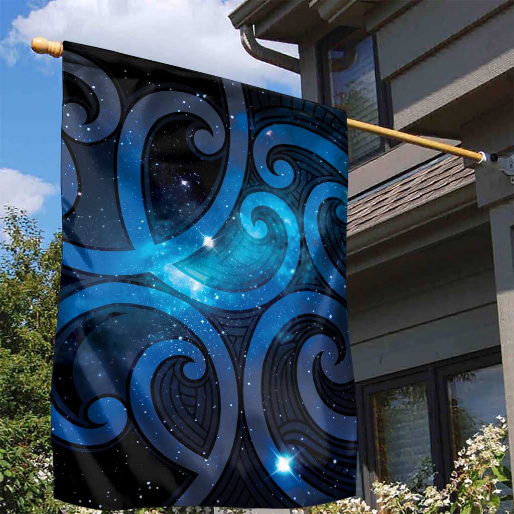 New Zealand Maori Matariki Garden Flag Galaxy Kowhaiwhai