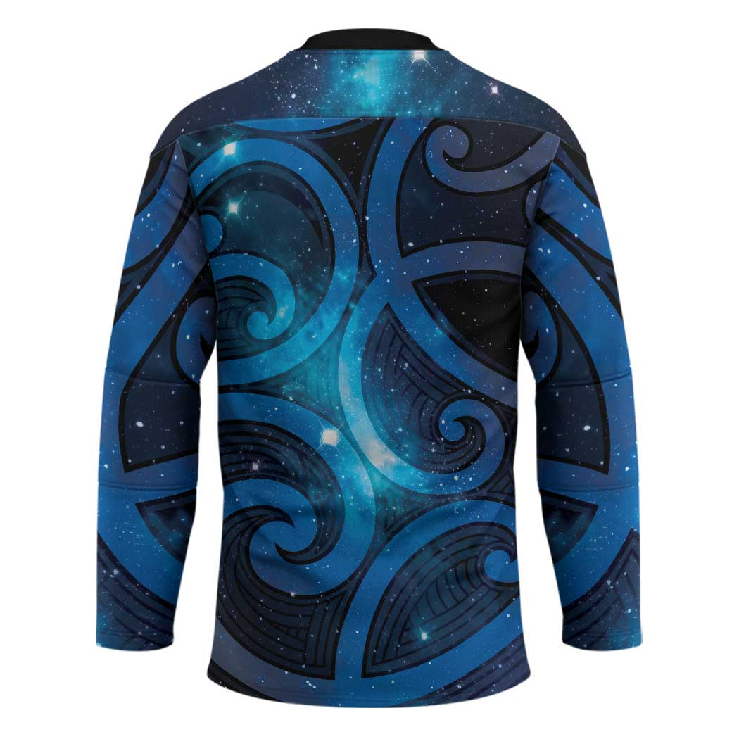 New Zealand Maori Matariki Hockey Jersey Galaxy Kowhaiwhai