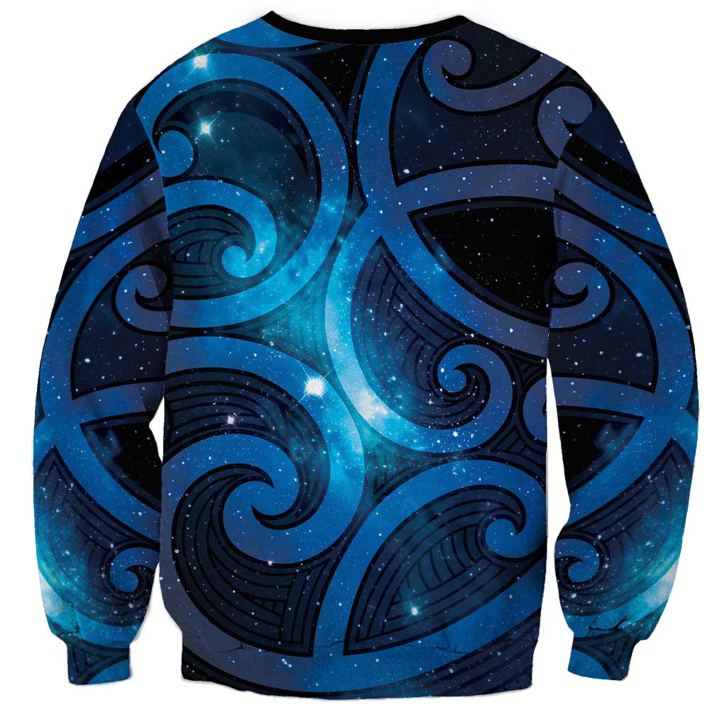 New Zealand Maori Matariki Sweatshirt Galaxy Kowhaiwhai LT7 - Polynesian Pride
