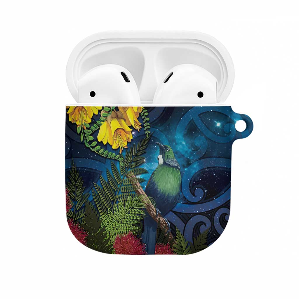 Tui Bird New Zealand Starry Sky AirPods Case Maori Koru LT7 Galaxy - Polynesian Pride