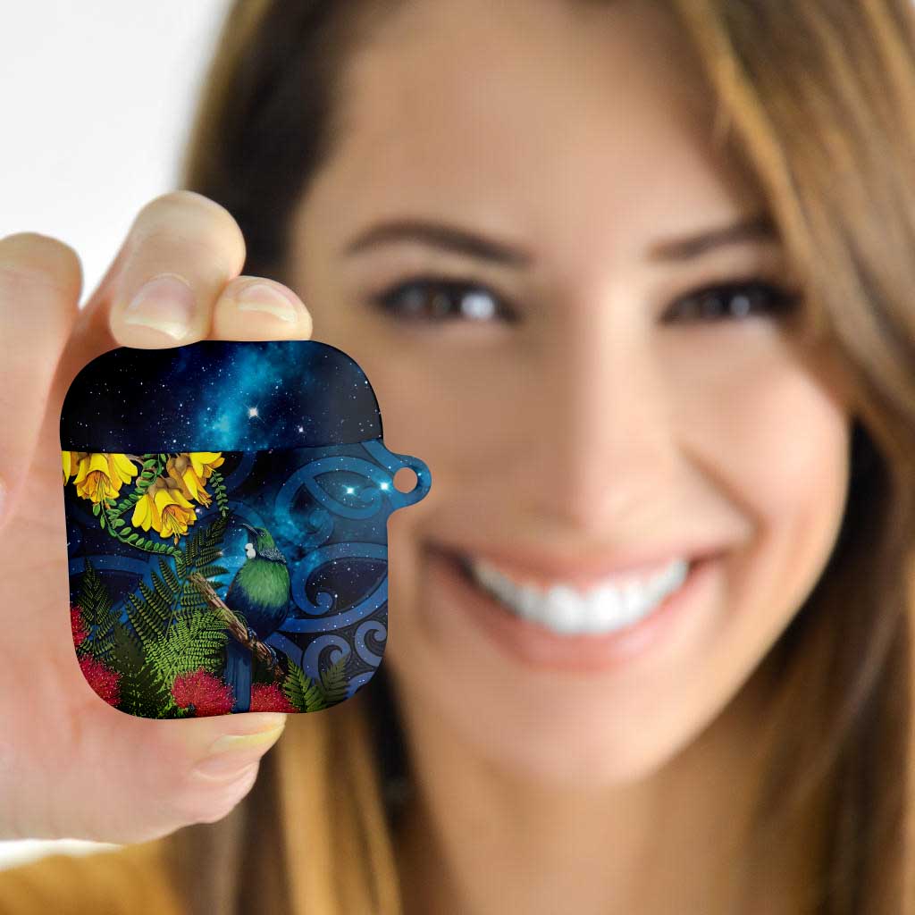 Tui Bird New Zealand Starry Sky AirPods Case Maori Koru LT7 - Polynesian Pride