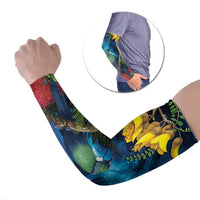 Tui Bird New Zealand Starry Sky Arm Sleeves Maori Koru