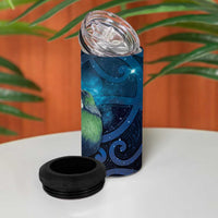 Tui Bird New Zealand Starry Sky 4 in 1 Can Cooler Tumbler Maori Koru