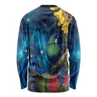 Tui Bird New Zealand Starry Sky Long Sleeve Shirt Maori Koru