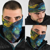 Tui Bird New Zealand Starry Sky Neck Gaiter Maori Koru