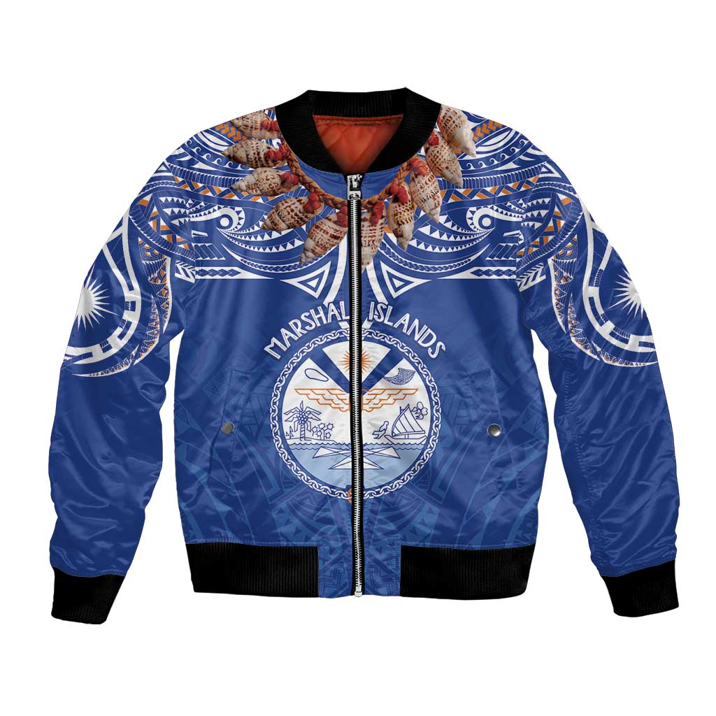 Yokwe Marshall Islands Personalized Bomber Jacket Jemenei Day - Seashell Necklace