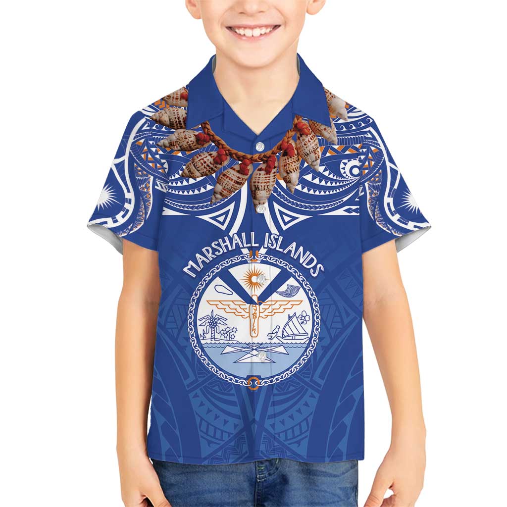 Yokwe Marshall Islands Personalized Family Matching Tank Maxi Dress and Hawaiian Shirt Jemenei Day - Seashell Necklace