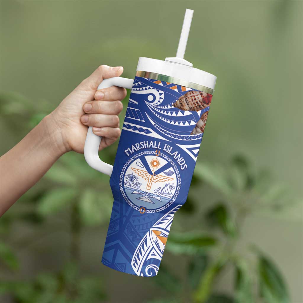 Yokwe Marshall Islands Personalized Tumbler With Handle Jemenei Day - Seashell Necklace
