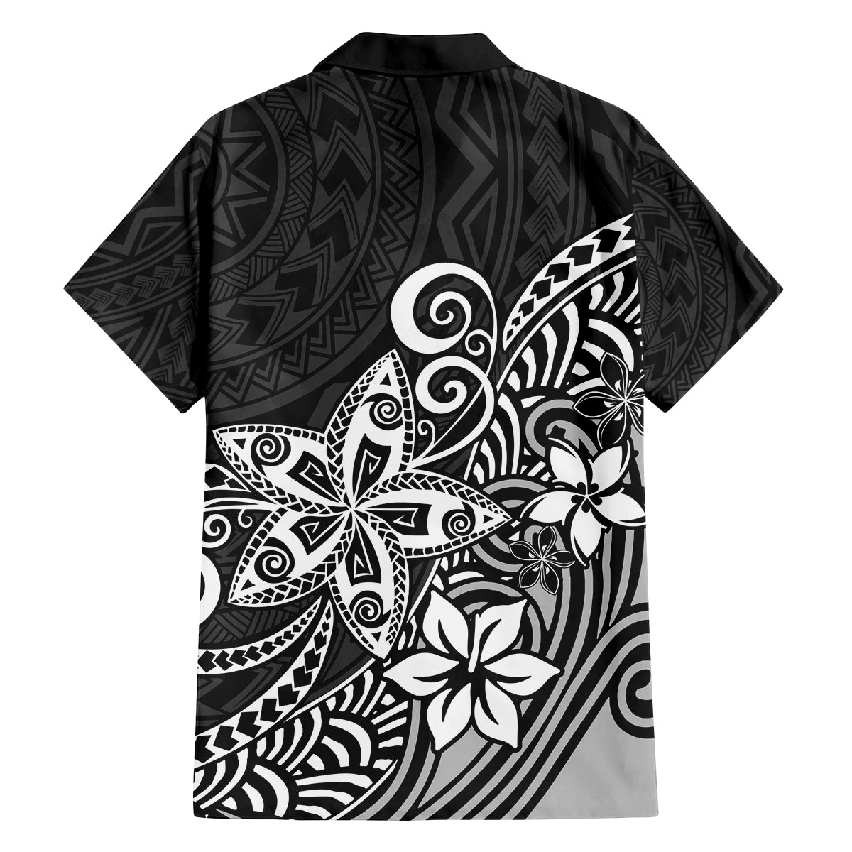 Hawaii Family Matching Outfits Polynesia Summer Maxi Dress And Shirt Family Set Clothes Plumeria Black Curves LT7 - Polynesian Pride