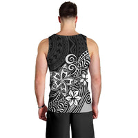 Polynesia Men Tank Top Plumeria Black Curves LT7 - Polynesian Pride