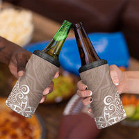 Hawaii 4 in 1 Can Cooler Tumbler Plumeria Beige Curves