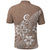 Polynesia Polo Shirt Plumeria Beige Curves LT7 - Polynesian Pride