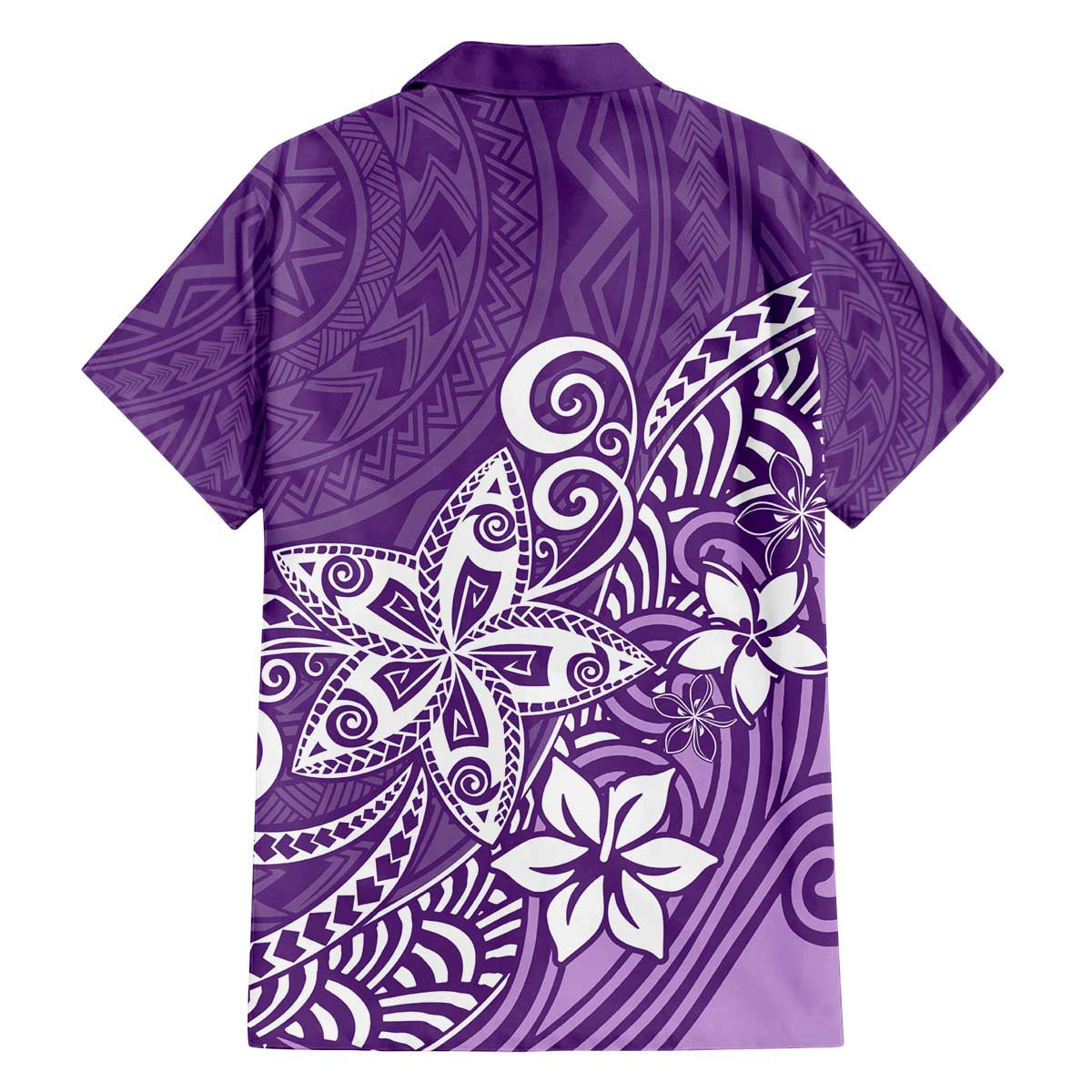 Hawaii Family Matching Outfits Polynesia Off Shoulder Long Sleeve Dress And Shirt Family Set Clothes Plumeria Purple Curves LT7
