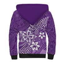 Polynesia Sherpa Hoodie Plumeria Purple Curves LT7 - Polynesian Pride