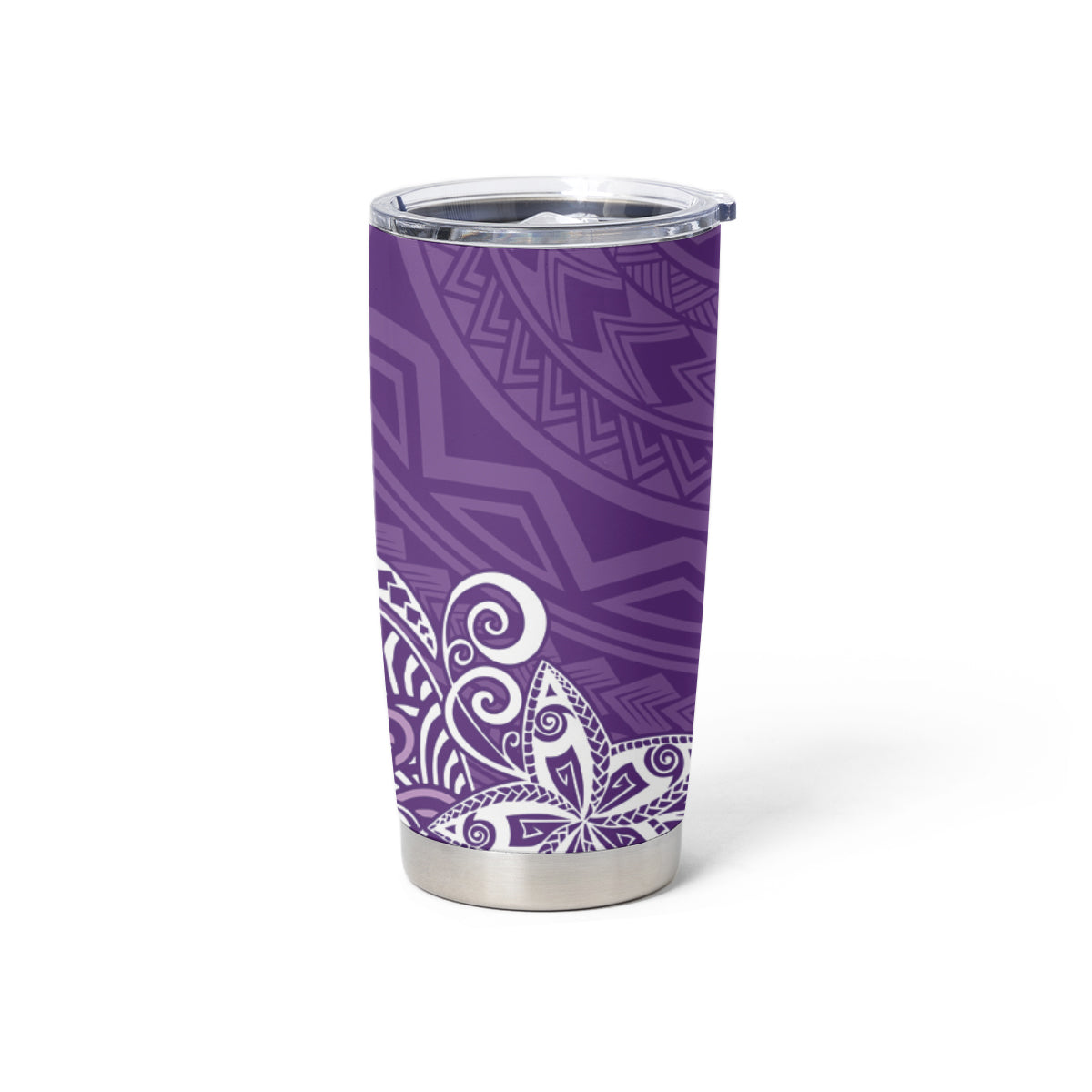 Hawaii Tumbler Cup Plumeria Purple Curves