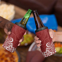 Hawaii 4 in 1 Can Cooler Tumbler Plumeria Red Curves