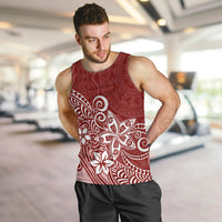 Polynesia Men Tank Top Plumeria Red Curves LT7 - Polynesian Pride